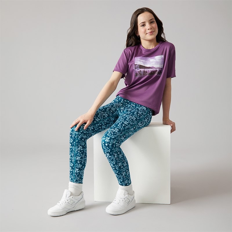 Regatta Girls Alvardo Graphic T-Shirt Sunset Purple - Image 4