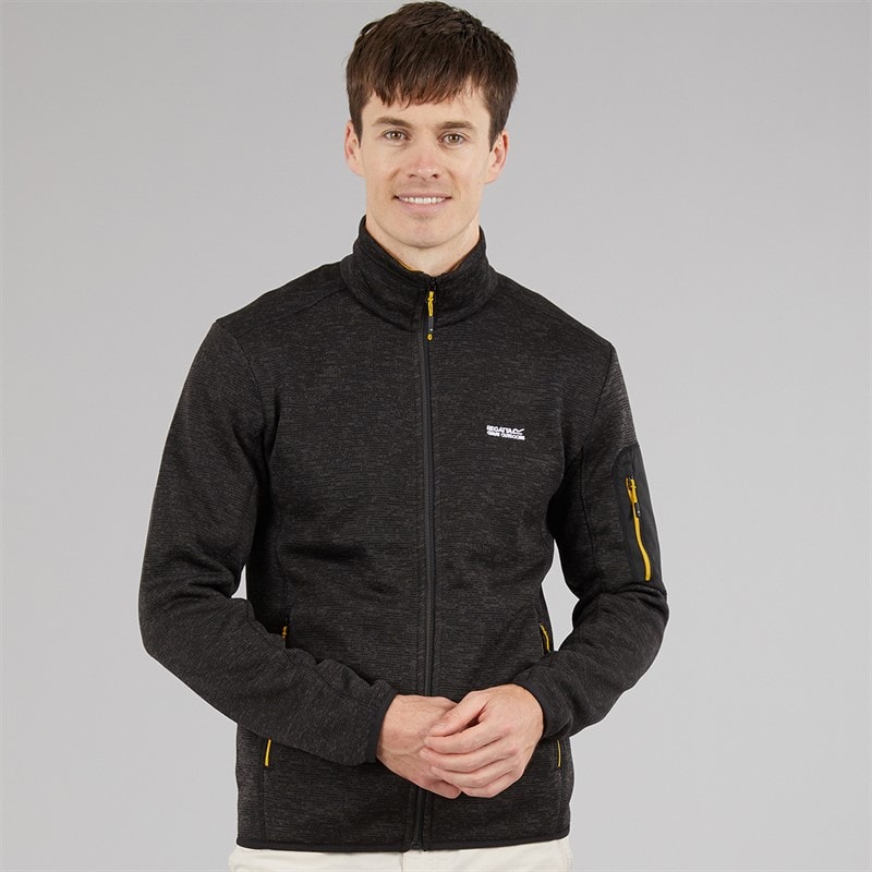 Regatta Mens Newhill Full Zip Fleece Jacket Black