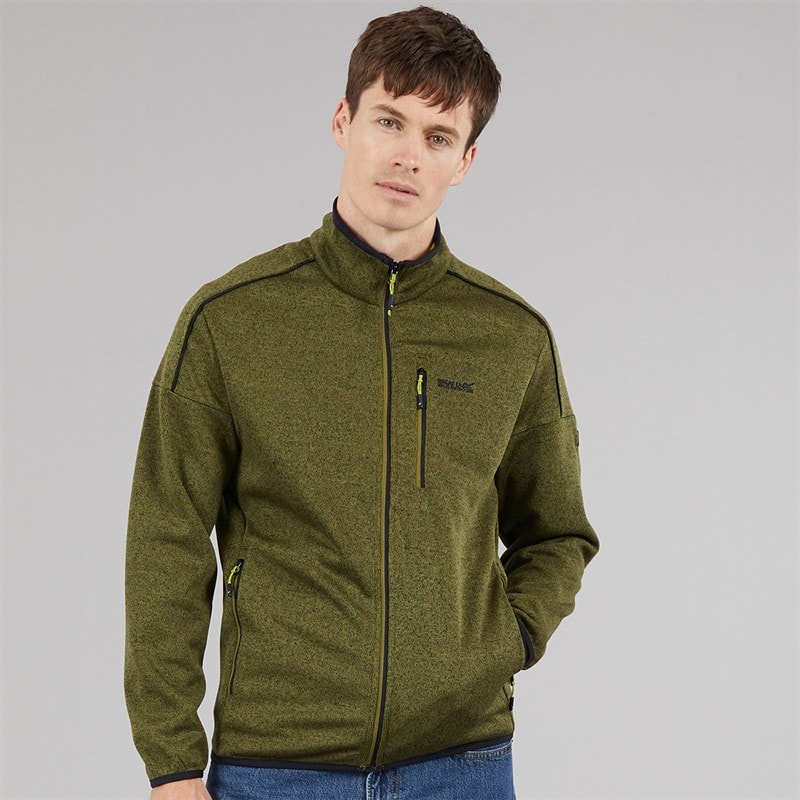 Regatta Mens Kames Full Zip Fleece Jacket Nephrite Green