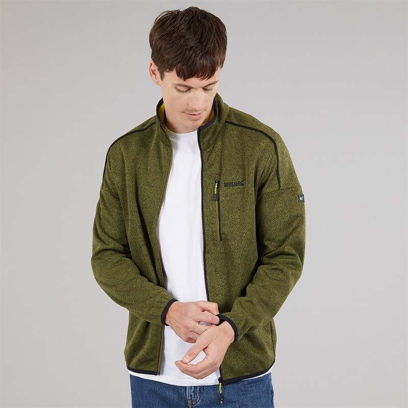 Regatta Mens Kames Full Zip Fleece Jacket Nephrite Green - Image 3