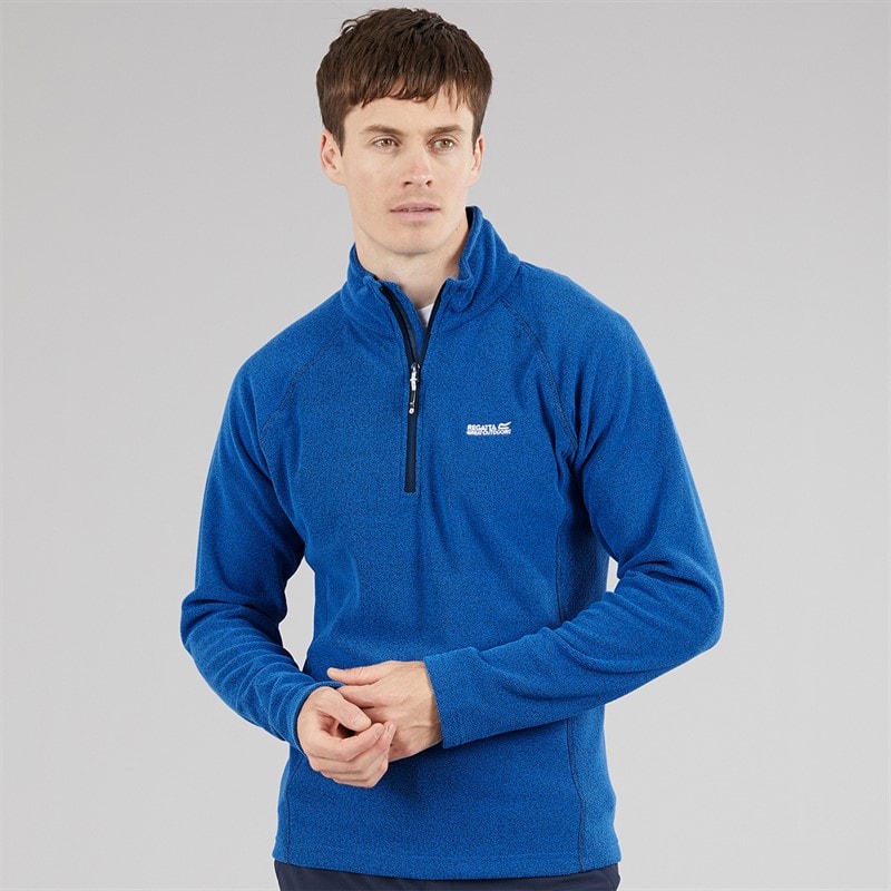 Regatta Mens Kenger 1/2 Zip Fleece Snorkel Blue - Image 3