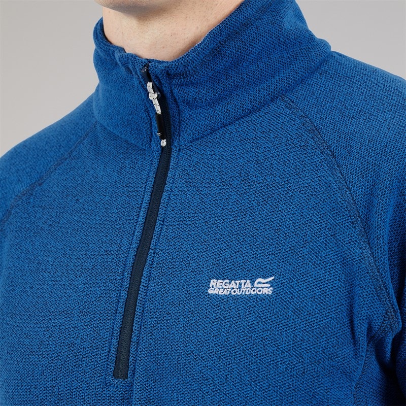 Regatta Mens Kenger 1/2 Zip Fleece Snorkel Blue - Image 5