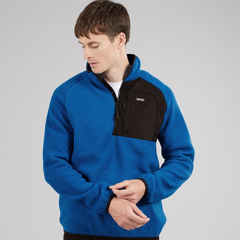 Regatta Mens Frankie Borge 1/2 Zip Fleece Jacket Snorkel Blue - Image 3