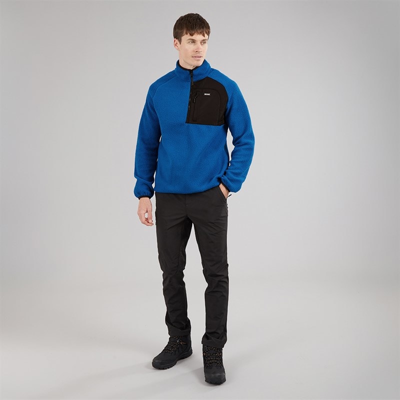 Regatta Mens Frankie Borge 1/2 Zip Fleece Jacket Snorkel Blue - Image 4