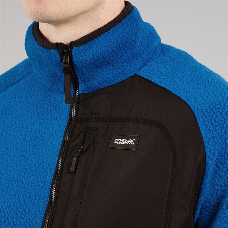 Regatta Mens Frankie Borge 1/2 Zip Fleece Jacket Snorkel Blue - Image 5
