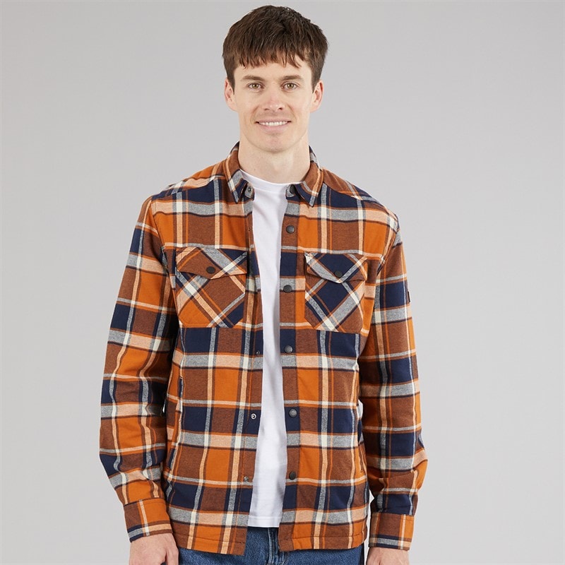 Regatta Mens Spennith Overshirt Glazed Ginger/Navy - Image 3