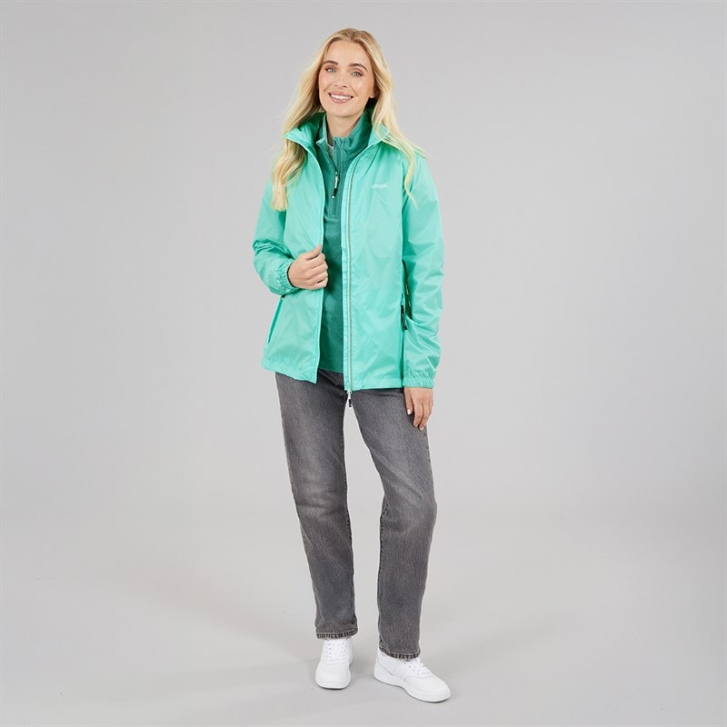 Regatta Womens Corinne Waterproof Packaway Jacket Aruba Blue - Image 4
