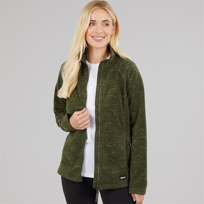Regatta Womens Mayse Full Zip Fleece Jacket Dark Khaki - Image 3
