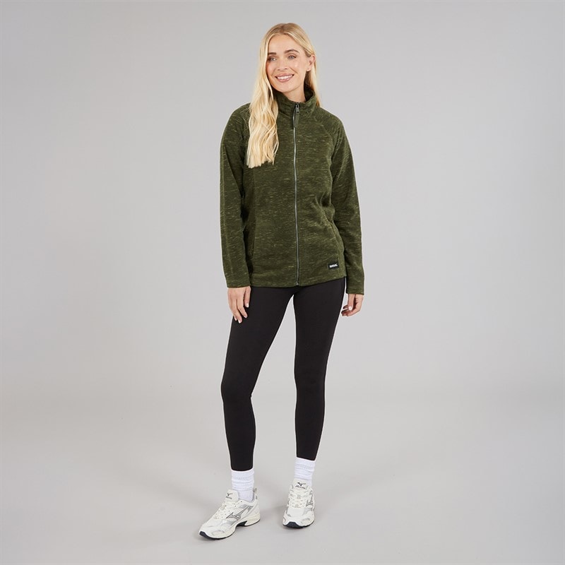 Regatta Womens Mayse Full Zip Fleece Jacket Dark Khaki - Image 4