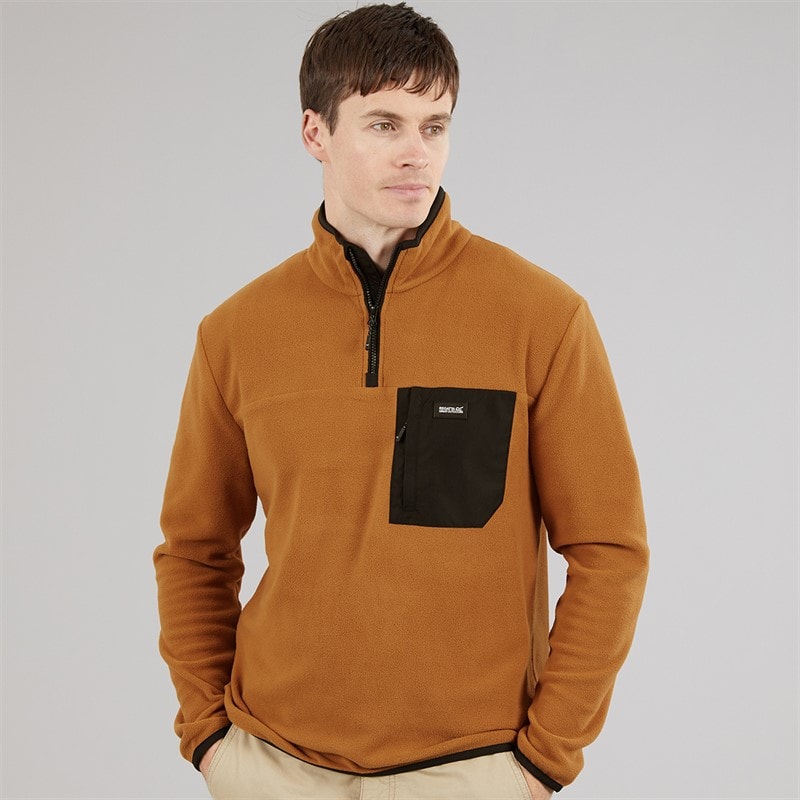 Regatta Mens Frankie 1/2 Zip Fleece Glazed Ginger - Image 3