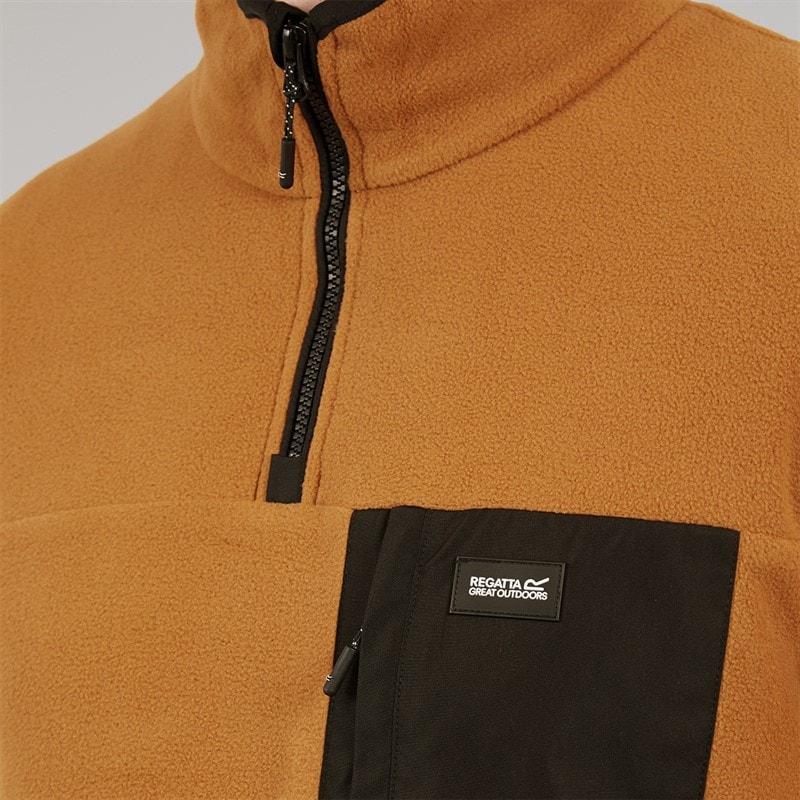 Regatta Mens Frankie 1/2 Zip Fleece Glazed Ginger - Image 5