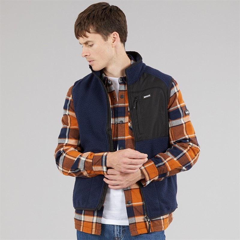 Regatta Mens Frankie Borg Fleece Gilet Navy - Image 3