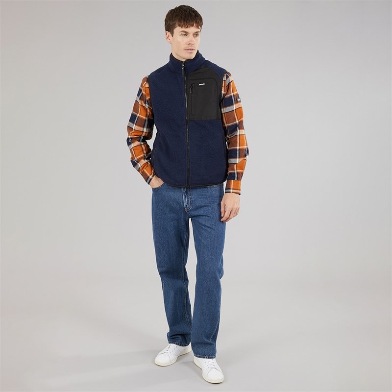 Regatta Mens Frankie Borg Fleece Gilet Navy - Image 4