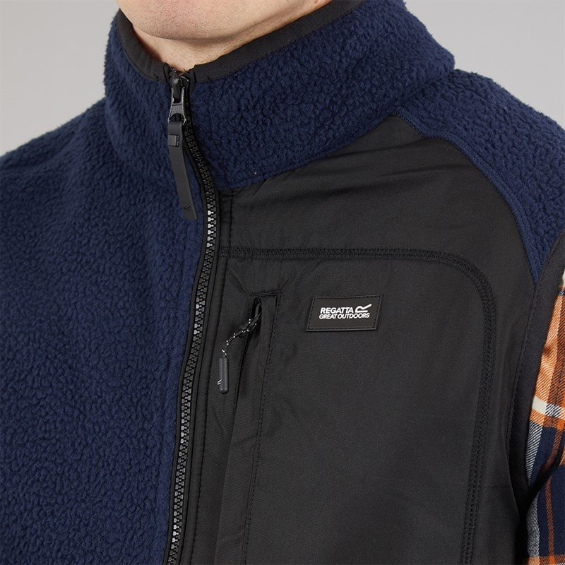 Regatta Mens Frankie Borg Fleece Gilet Navy - Image 5