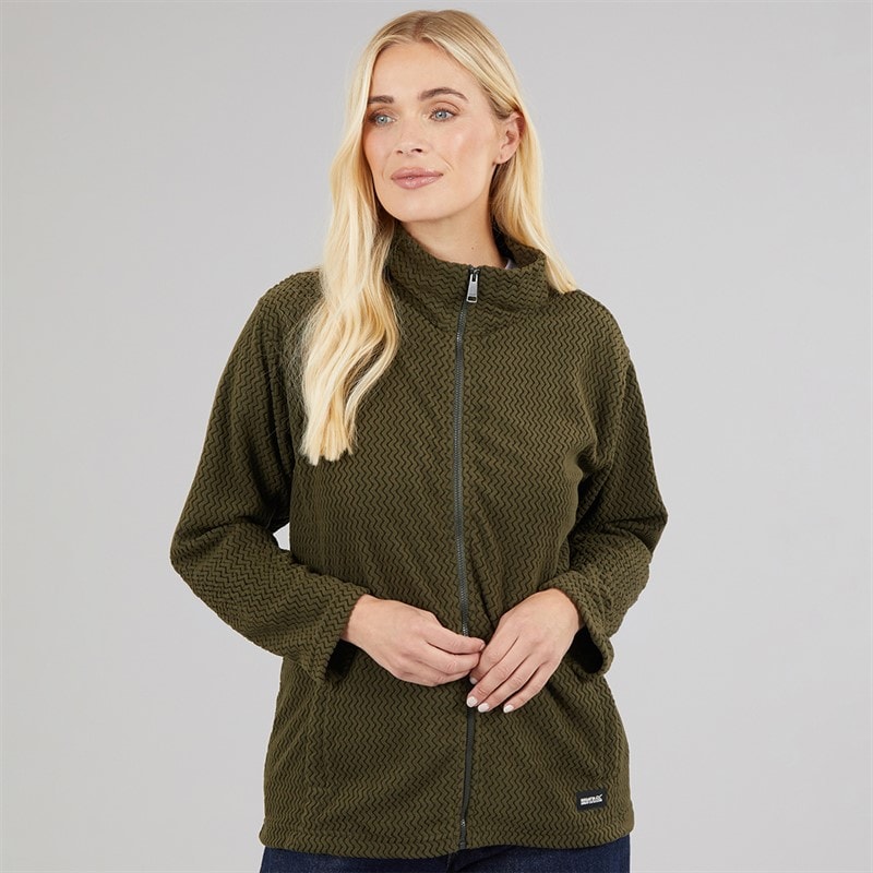 Regatta Womens Heidy Full Zip Fleece Jacket Dark Khaki