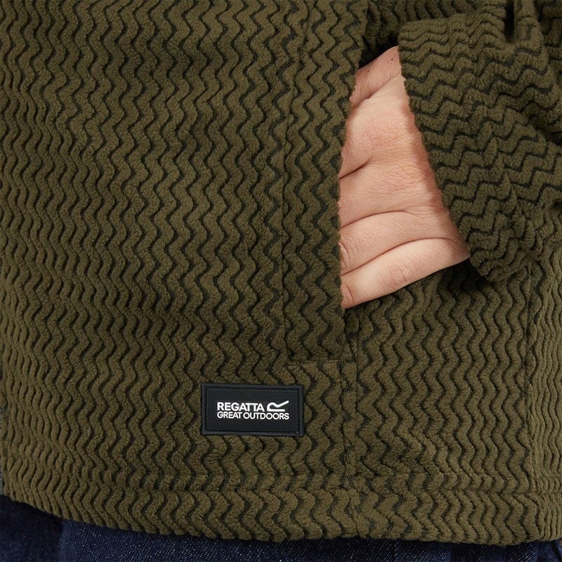 Regatta Womens Heidy Full Zip Fleece Jacket Dark Khaki - Image 5