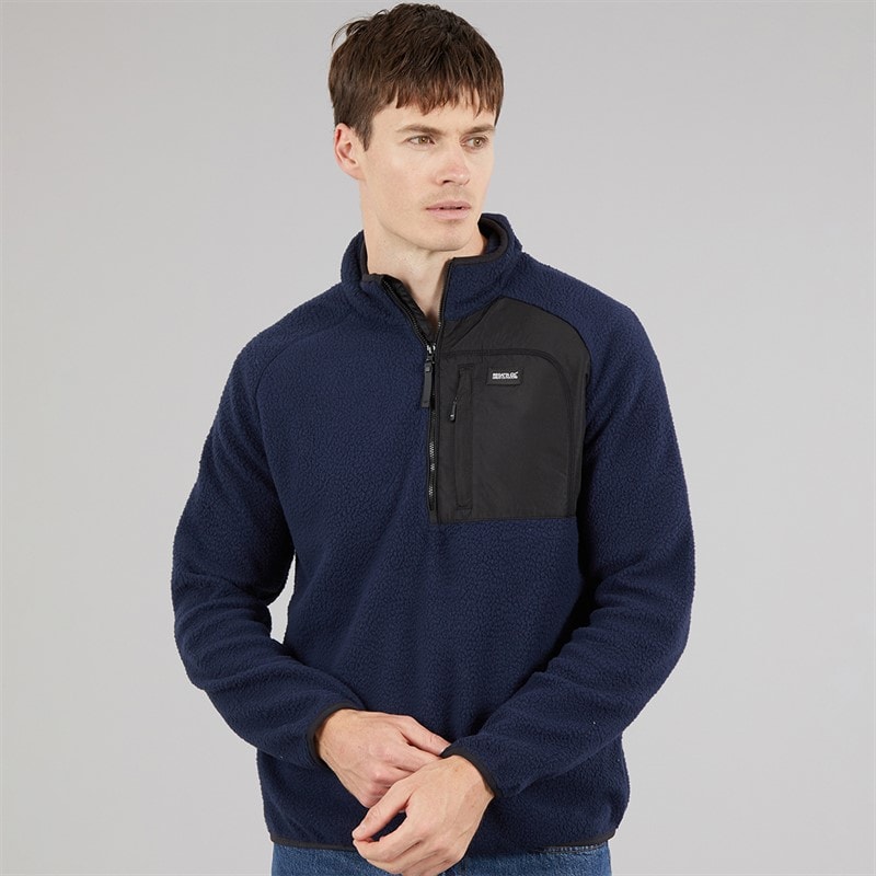 Regatta Mens Frankie Borge 1/2 Zip Fleece Jacket Navy - Image 3