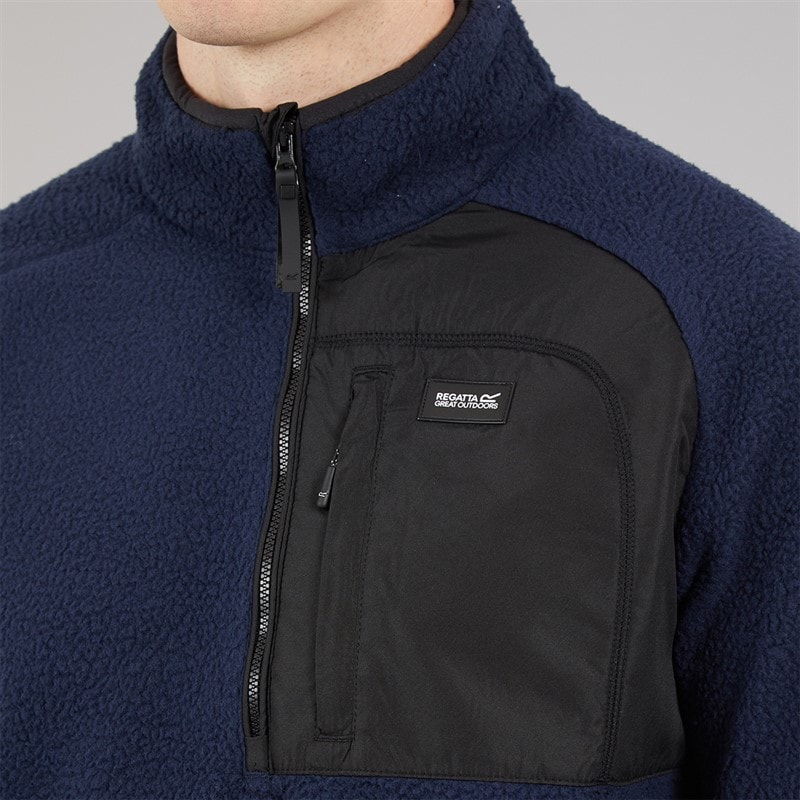 Regatta Mens Frankie Borge 1/2 Zip Fleece Jacket Navy - Image 5