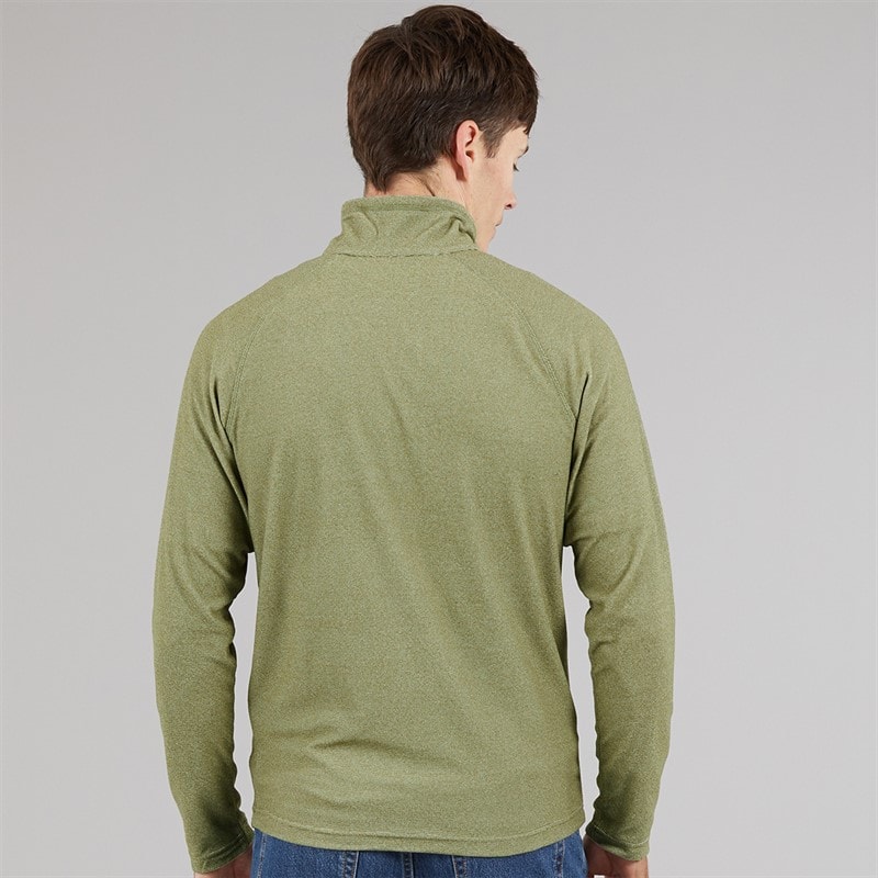 Regatta Mens Montes 1/2 Zip Fleece Oil Green/Stone White - Image 2