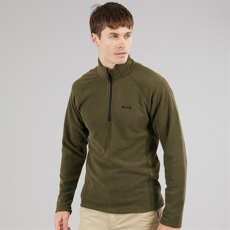 Regatta Mens Kenger 1/2 Zip Fleece Olive Night - Image 1