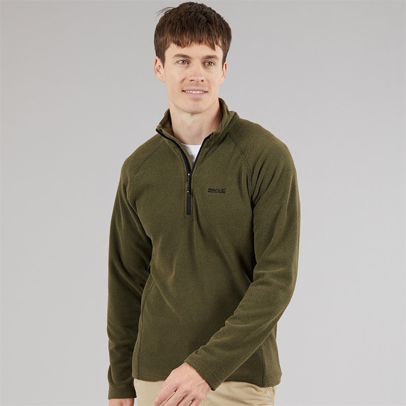 Regatta Mens Kenger 1/2 Zip Fleece Olive Night - Image 3