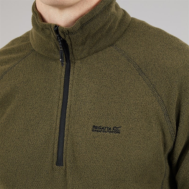 Regatta Mens Kenger 1/2 Zip Fleece Olive Night - Image 5
