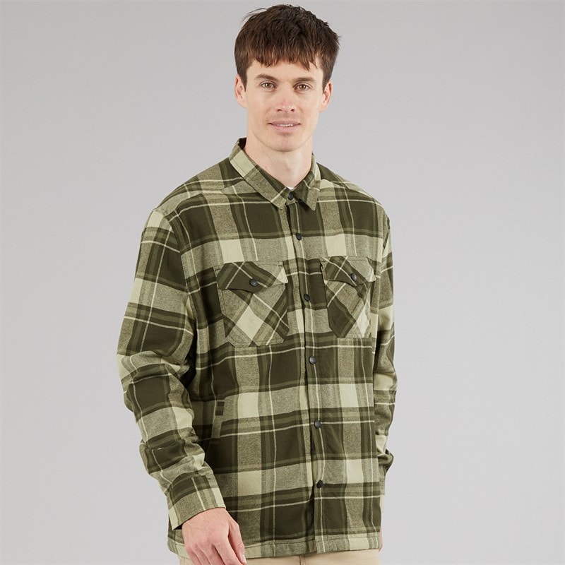 Regatta Mens Spennith Overshirt Dark Khaki/Black - Image 1