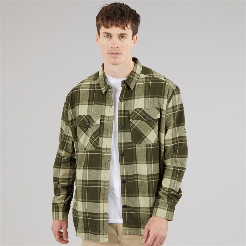 Regatta Mens Spennith Overshirt Dark Khaki/Black - Image 3