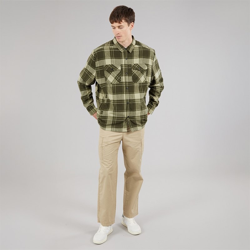 Regatta Mens Spennith Overshirt Dark Khaki/Black - Image 4