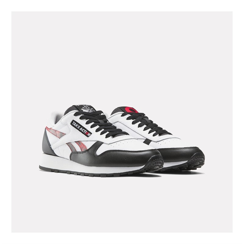 Reebok Classics X Global Citizen Classic Leather 'Take Action' Trainers White/Black/Red - Image 5