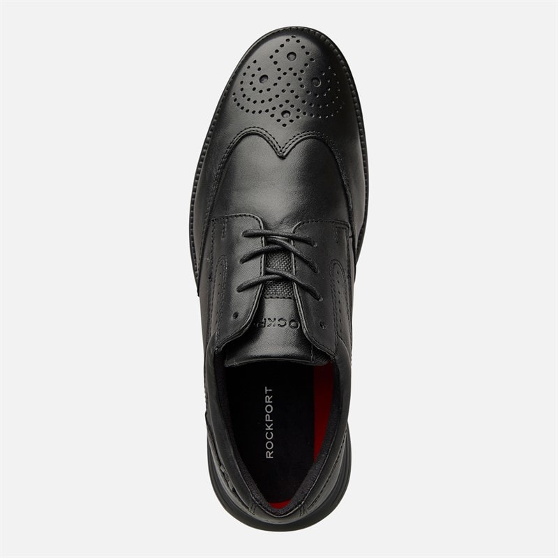 Rockport Mens Total Motion Brogue Shoes All Black - Image 4