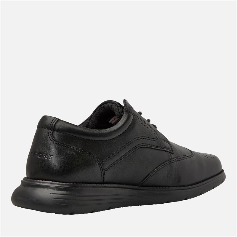 Rockport Mens Total Motion Brogue Shoes All Black - Image 5