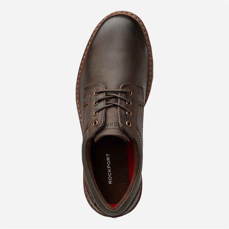 Rockport Mens Marshall Plain Toe Shoes Brown - Image 4