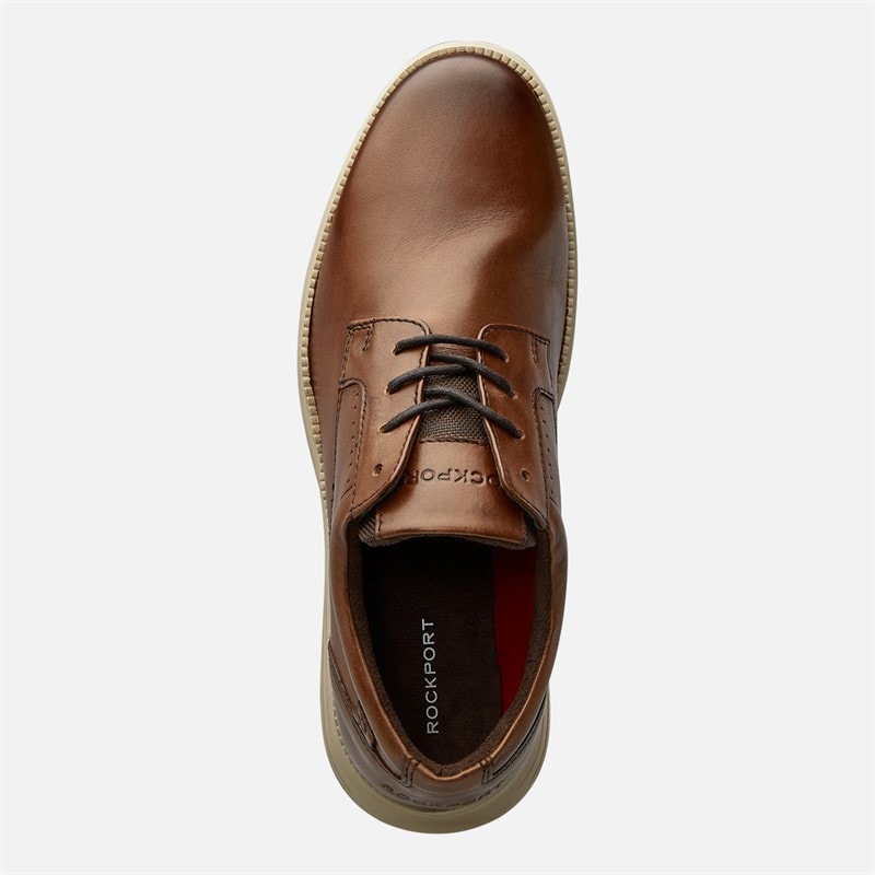 Rockport Mens Total Motion Plain Toe Derby Shoes Tan - Image 4