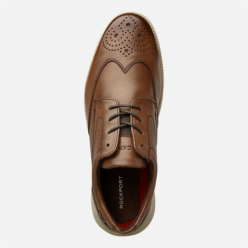 Rockport Mens Total Motion Brogue Shoes Tan - Image 4