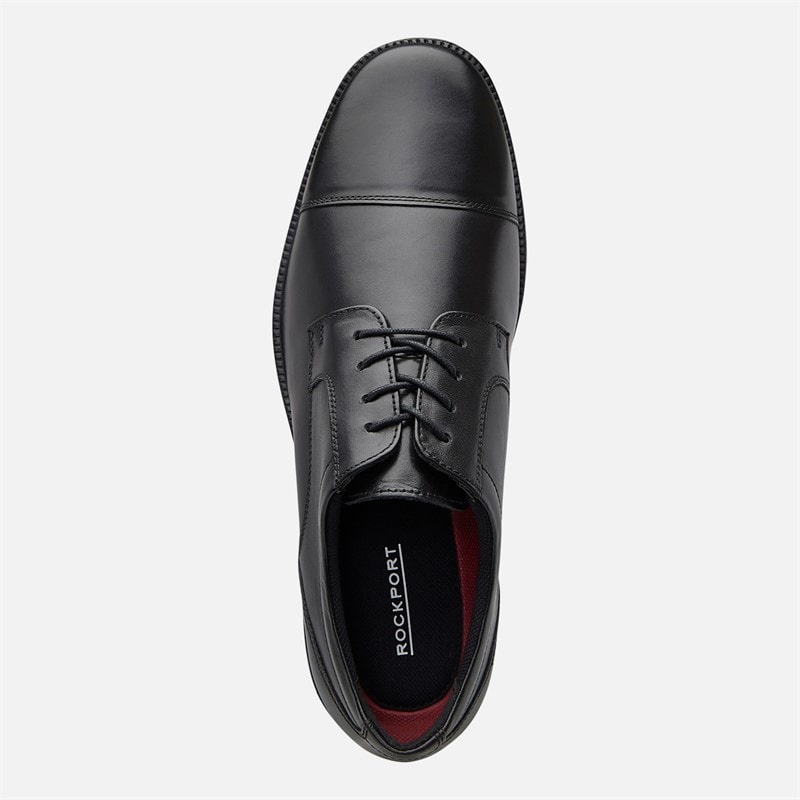 Rockport Mens Clifford Toe Cap Shoes Black - Image 4