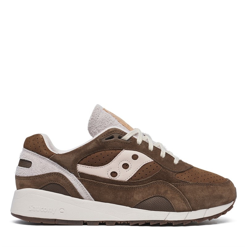 Saucony Mens Shadow 6000 Trainers Brown/Moon - Image 1