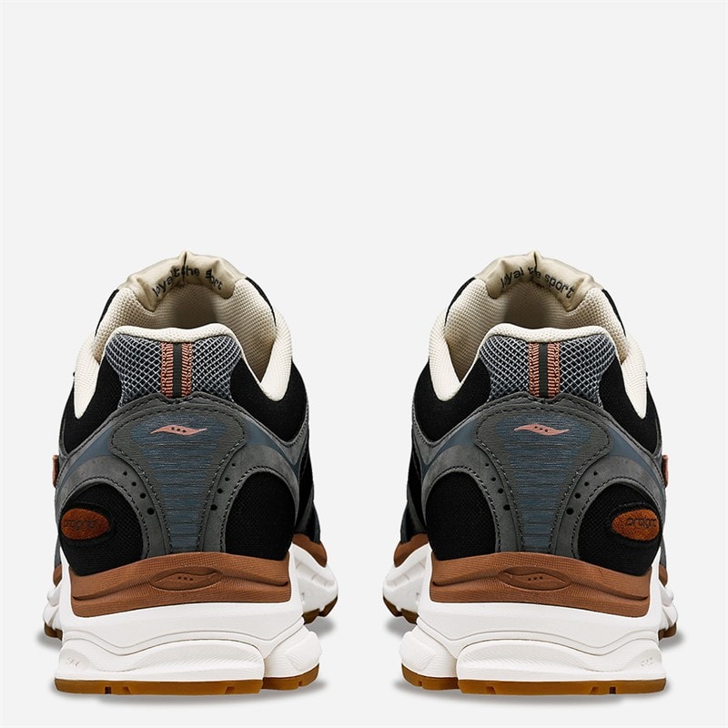 Saucony Mens Progrid Triumph 4 Trainers Grey/Brown - Image 3