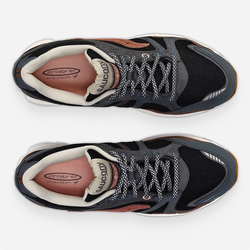 Saucony Mens Progrid Triumph 4 Trainers Grey/Brown - Image 4