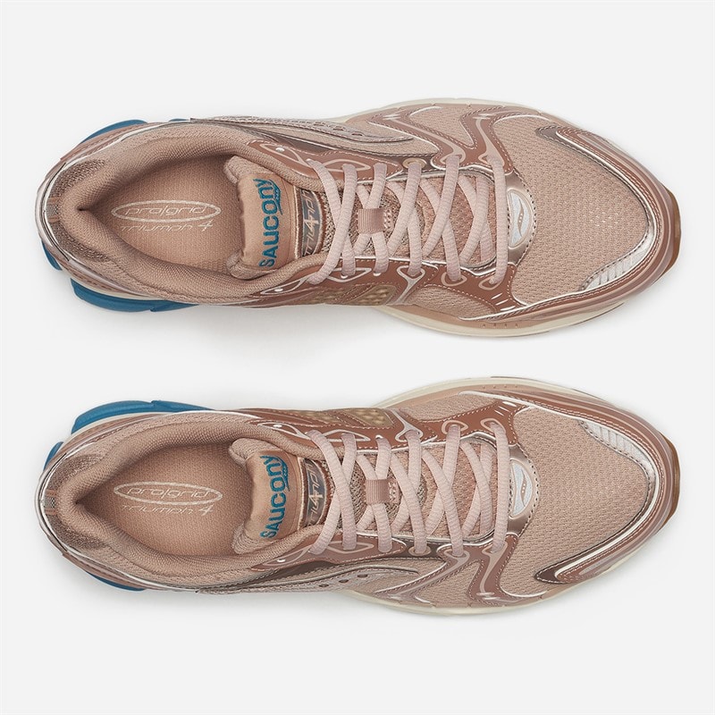 Saucony Progrid Triumph 4 Trainers Tan/Royal - Image 4
