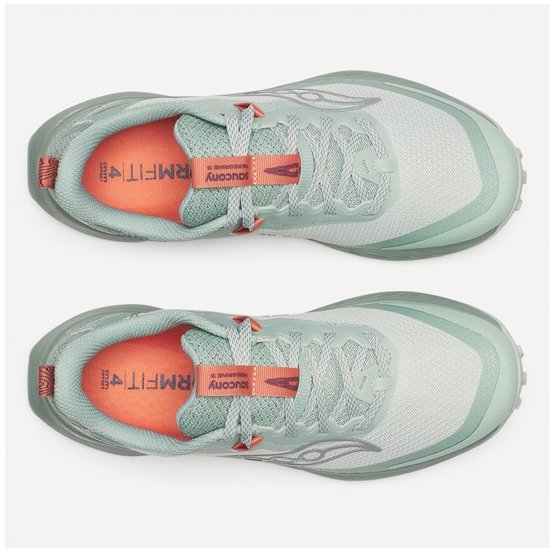 Saucony Womens Peregrine 15 Trail Running Shoes Mist/Aloe - Image 4