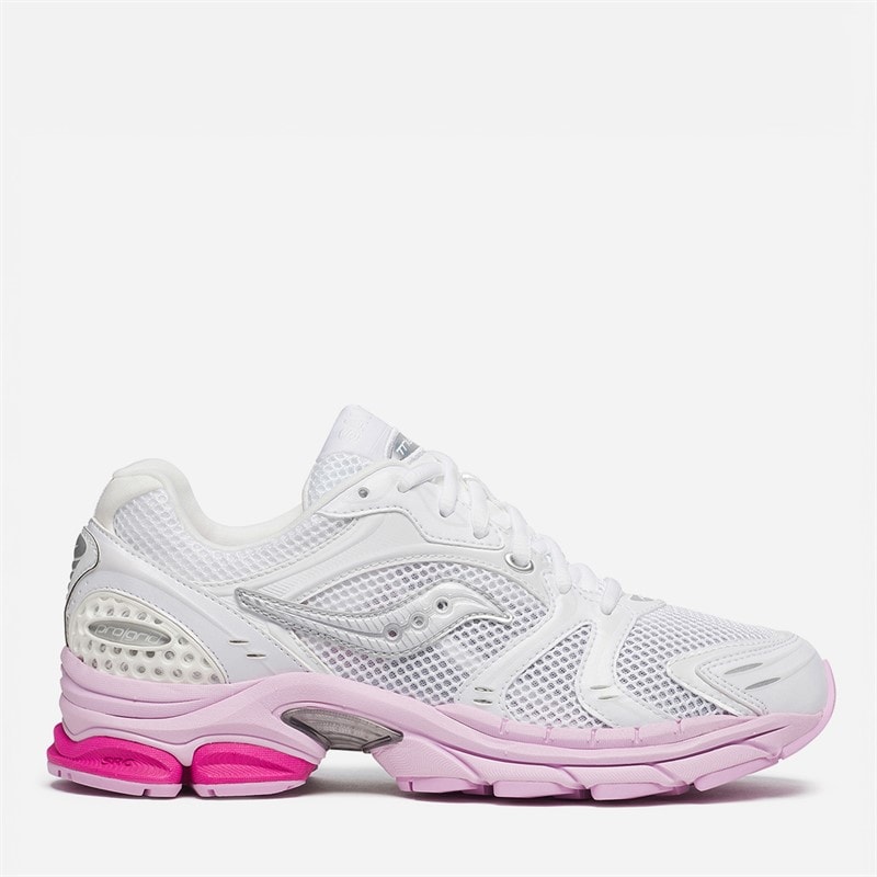 Saucony Womens Progrid Triumph 4 Trainers White/Pink - Image 1