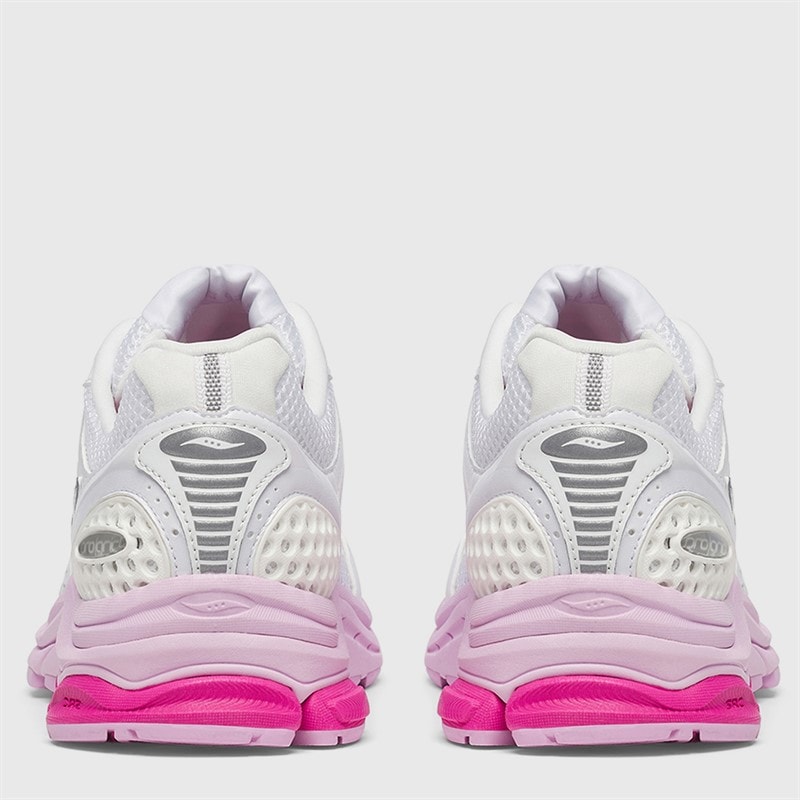 Saucony Womens Progrid Triumph 4 Trainers White/Pink - Image 3