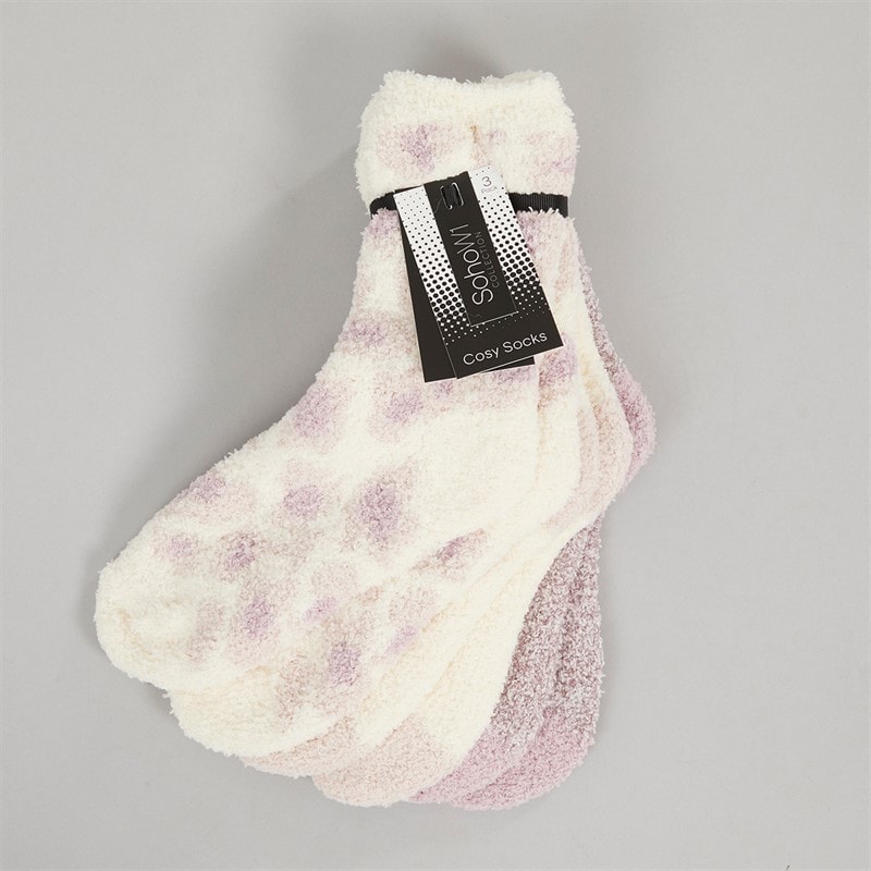 Soho Womens Collection Three Pack Cosy Socks Multi - Image 1