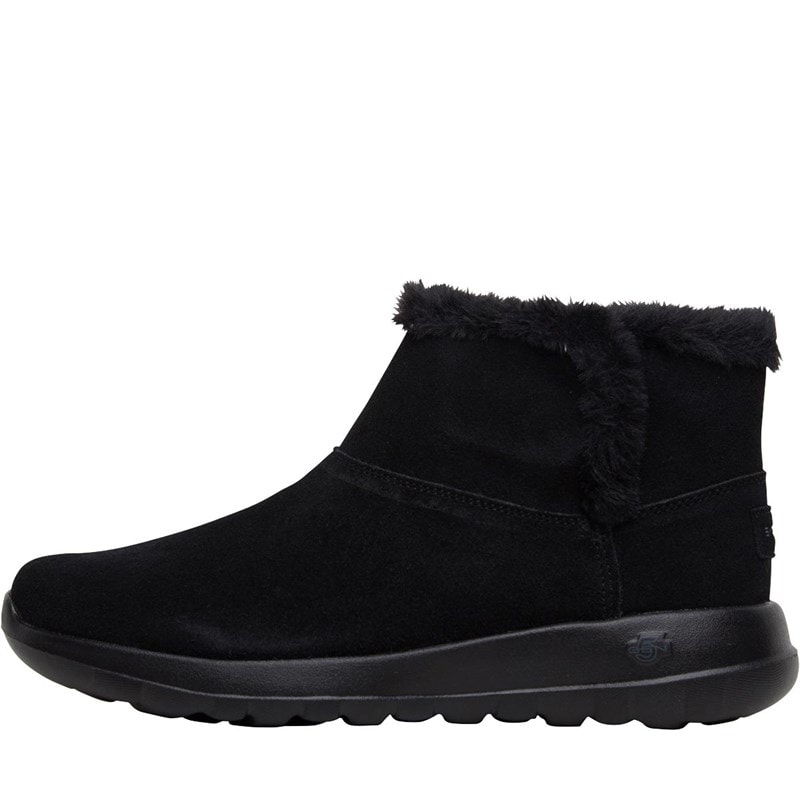 SKECHERS Womens On The Go Joy Bundle Up Boots Black - Image 1