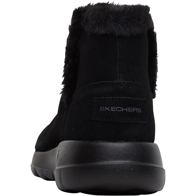 SKECHERS Womens On The Go Joy Bundle Up Boots Black - Image 3