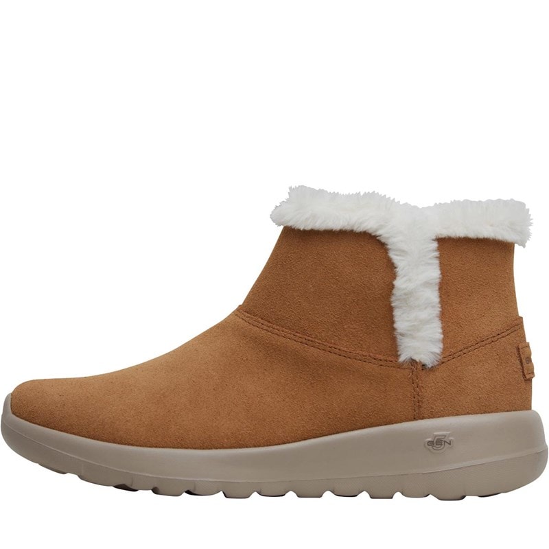 SKECHERS Womens On The Go Joy Bundle Up Boots Chestnut - Image 1
