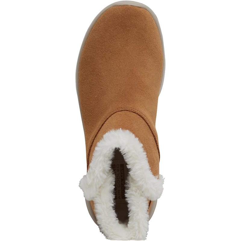 SKECHERS Womens On The Go Joy Bundle Up Boots Chestnut - Image 4