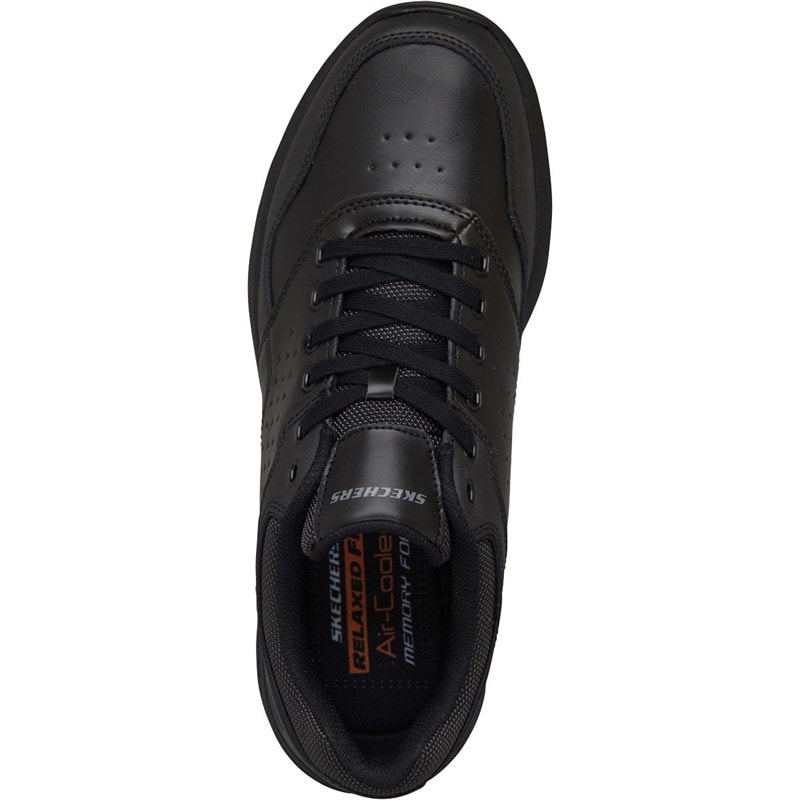 SKECHERS Mens Elent Velago Shoes Black - Image 4