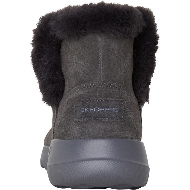 SKECHERS Womens On The GO Joy Bundle Up Boots Charcoal - Image 3
